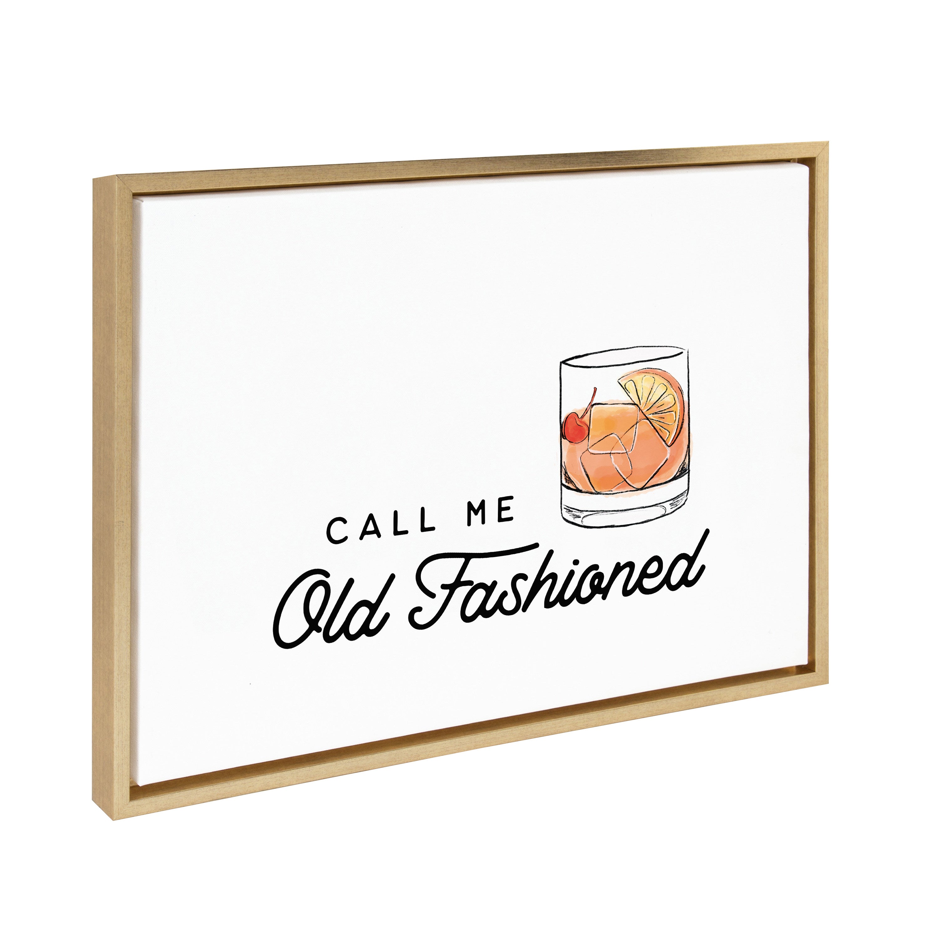 Sylvie Call Me Old Fashioned Framed Canvas by The Creative Bunch Studio by kateandlaurel - product image 20 for Resin Society