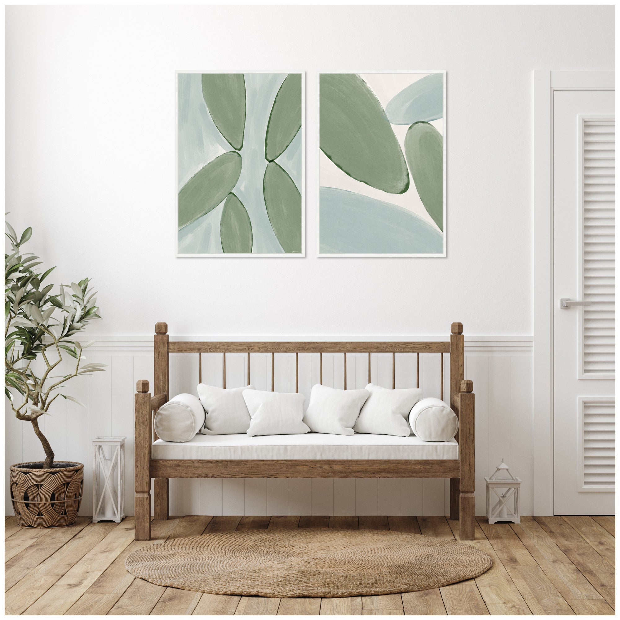 Natural Forms 01 & 02 2 Piece Framed Canvas Wall Art Set by Gabrielly Guedes