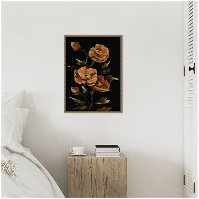 Sylvie Moody Floral 6 Framed Canvas by Annie Quigley