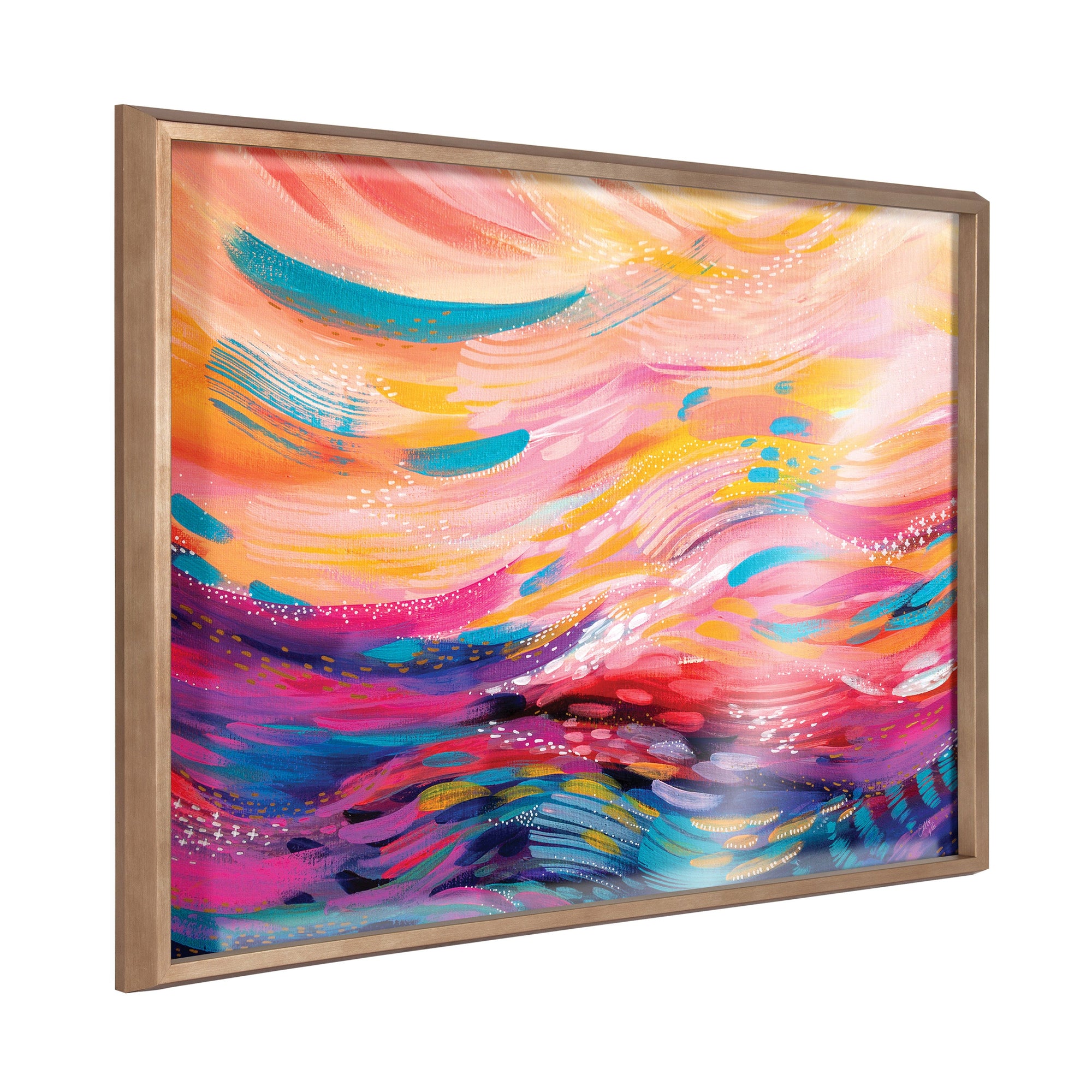 Blake BrushStrokes 90 Framed Printed Art by kateandlaurel - product image 7 for Resin Society