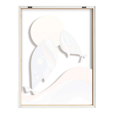 Blake Modern Colorful Whales Framed Printed Glass by kateandlaurel - product image 4 for Resin Society