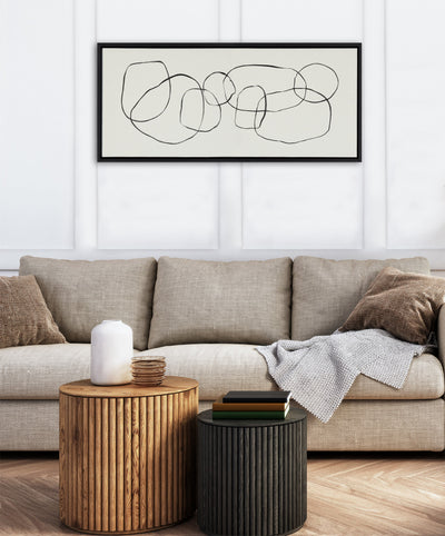 Sylvie Dancing Circles Framed Canvas