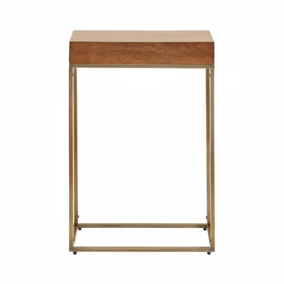 Karlsen Wood and Metal Slim Side Table