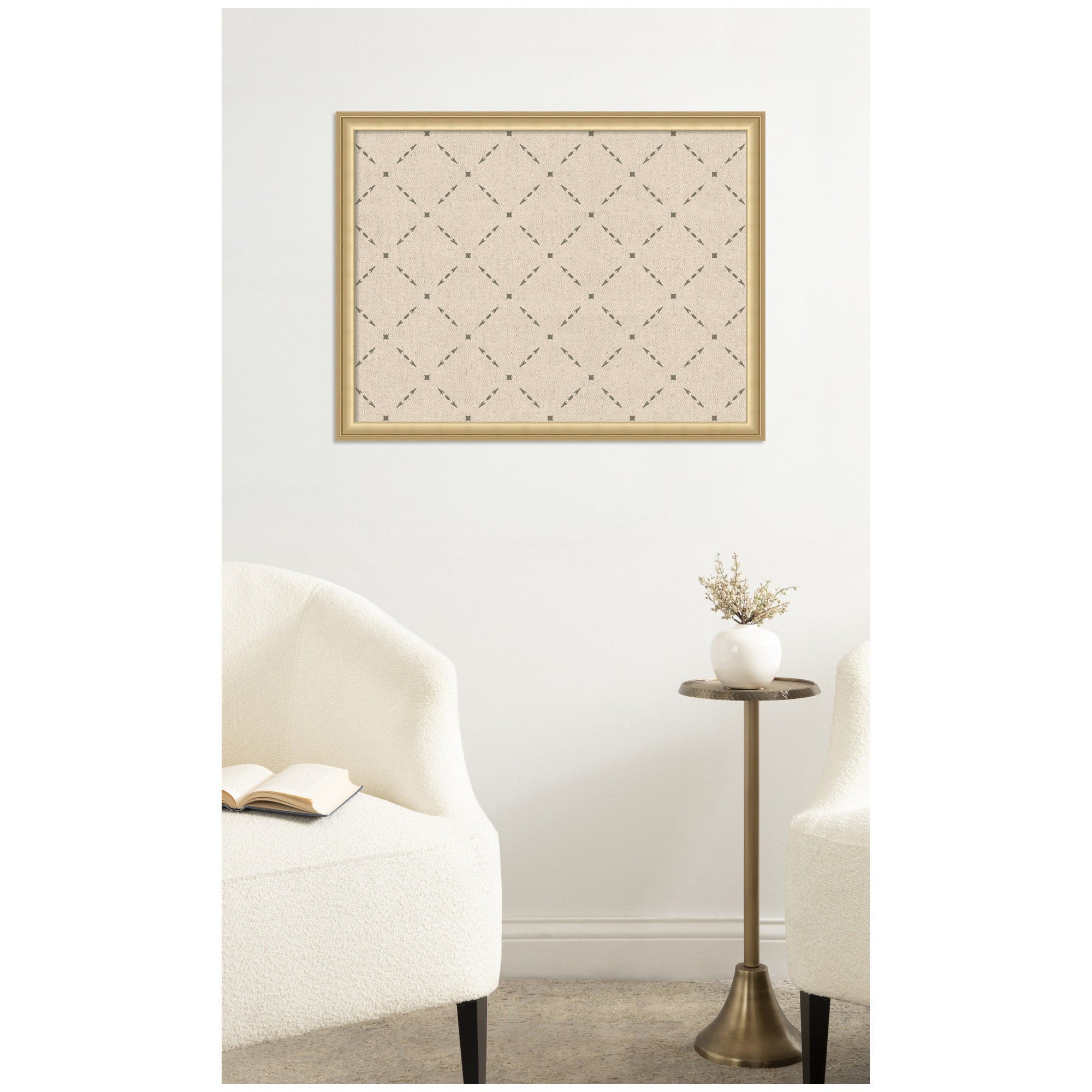 Pinboard Green Lattice Print