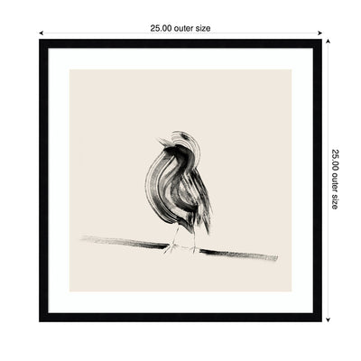 Bird on a Branch by Danushka Abeygoda Framed Wall Art Print