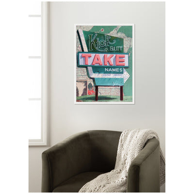 Kick Butt Take Names by Krista V.
Allenstein Framed Canvas Wall Art Print