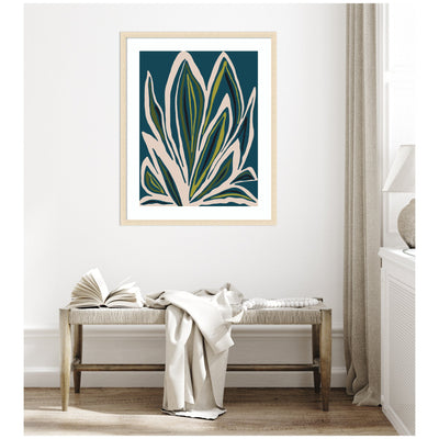 Framed Art Blue Flora 1 by Alicia Bock