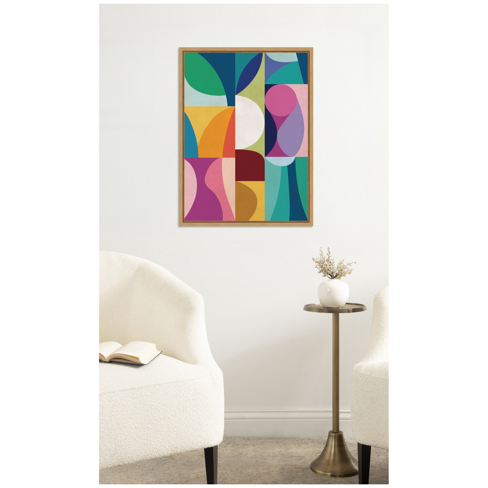 Abstract 01 by Rachel Lee Framed Canvas Wall Art Print
