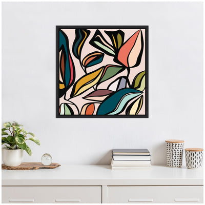 Fanciful Ficus SQ Expansion by Alicia Bock Framed Canvas Wall Art Print