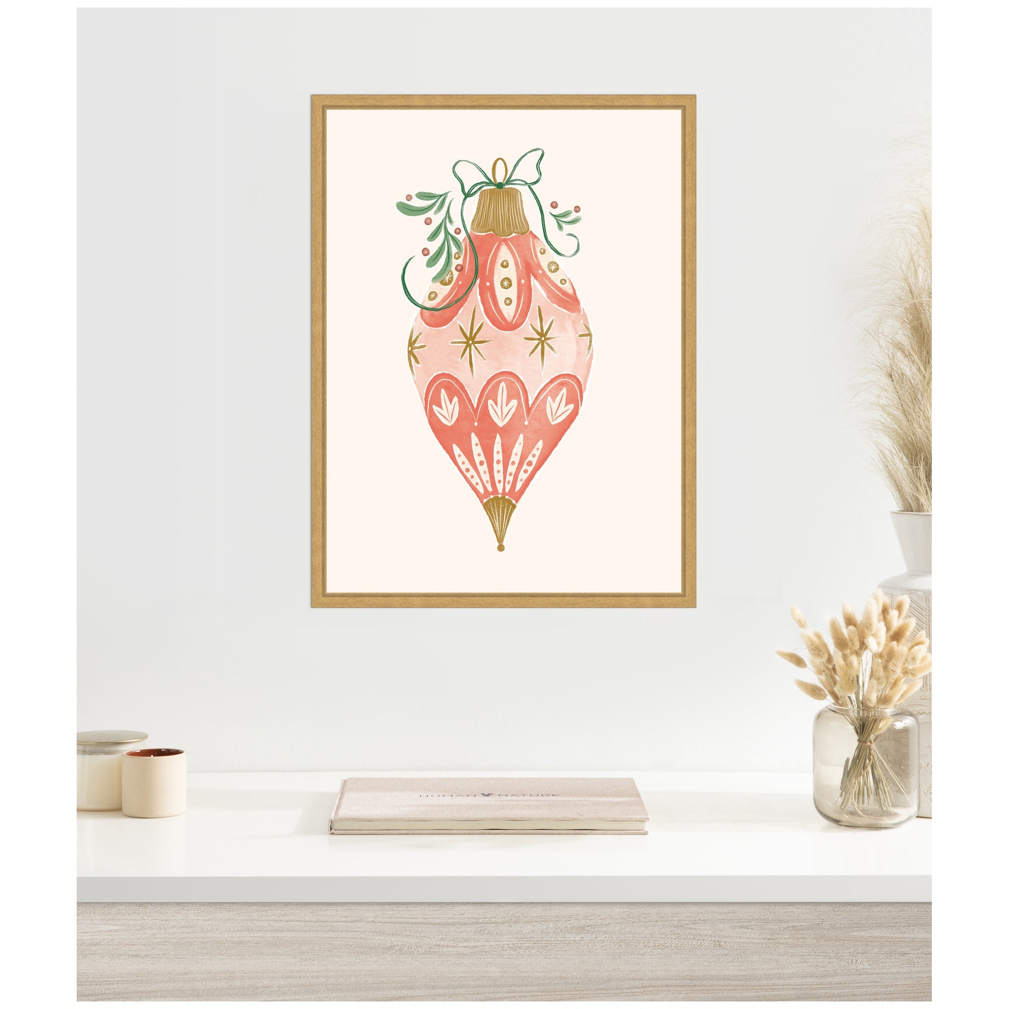Sylvie Framed Canvas Holiday Ornament Collection 1