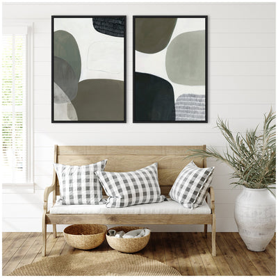 Shape Study No.
1 & No.
2 2 Piece Framed Canvas Wall Art Set by Amy Lighthall