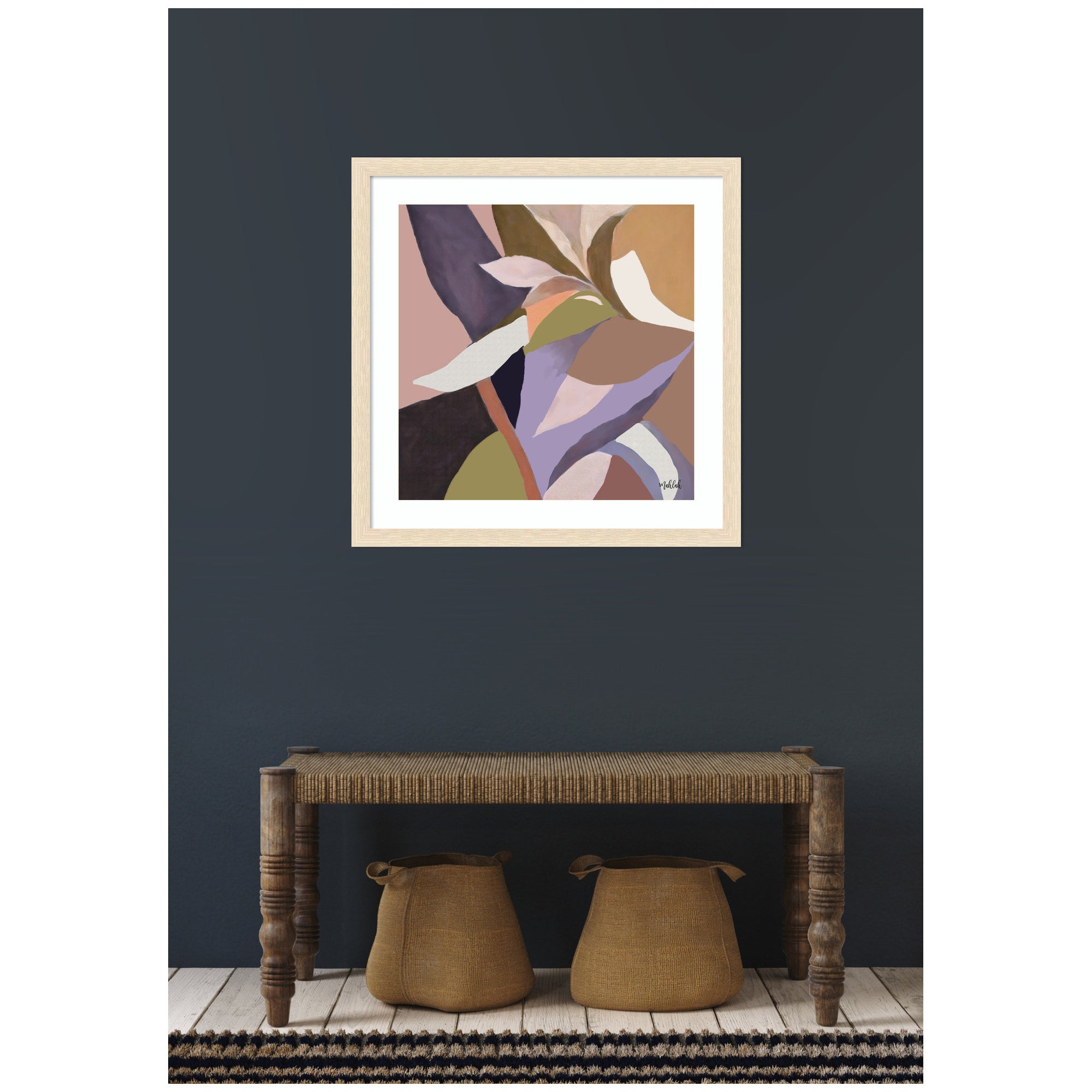 Framed Art Azure stems by Inkheart Designs