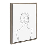 Sylvie Minimalist Woman Framed Canvas