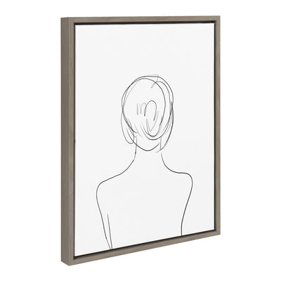 Sylvie Minimalist Woman Framed Canvas