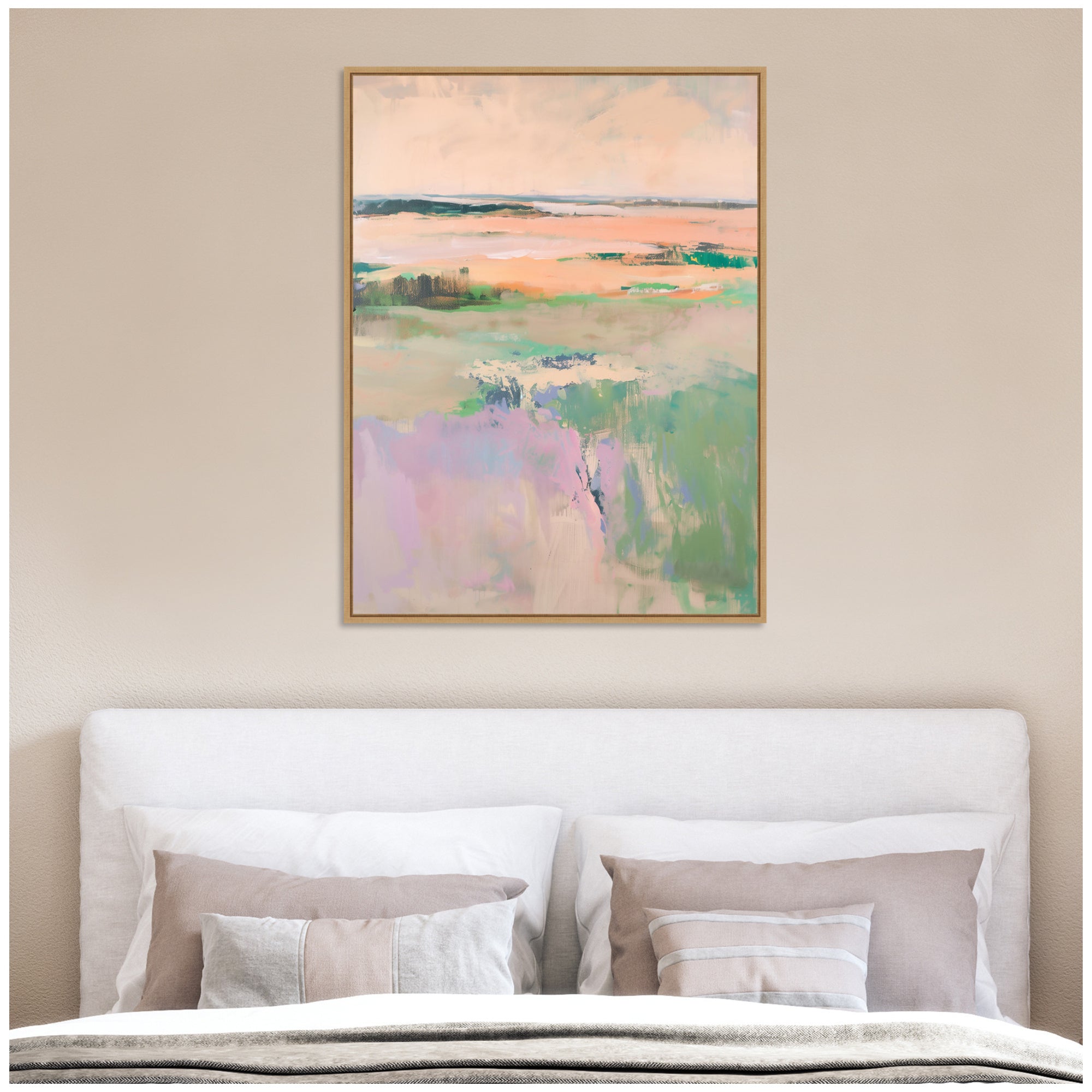 Sylvie Pastel Horizon II Framed Canvas