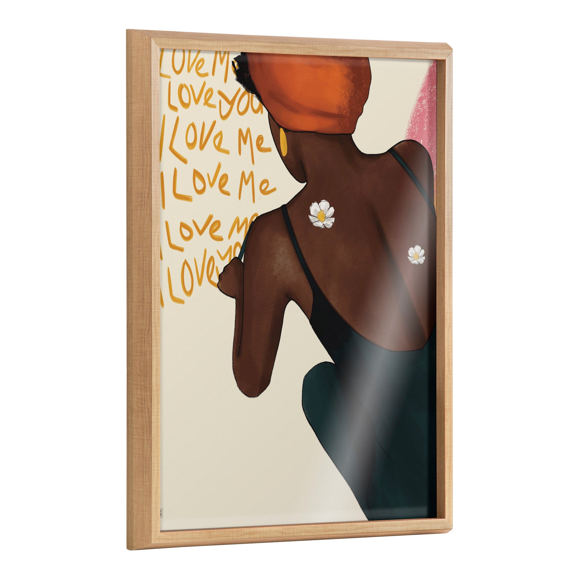 Blake I Love Me I Love You Framed Printed Glass by Mary Joak by kateandlaurel - main product image for Resin Society