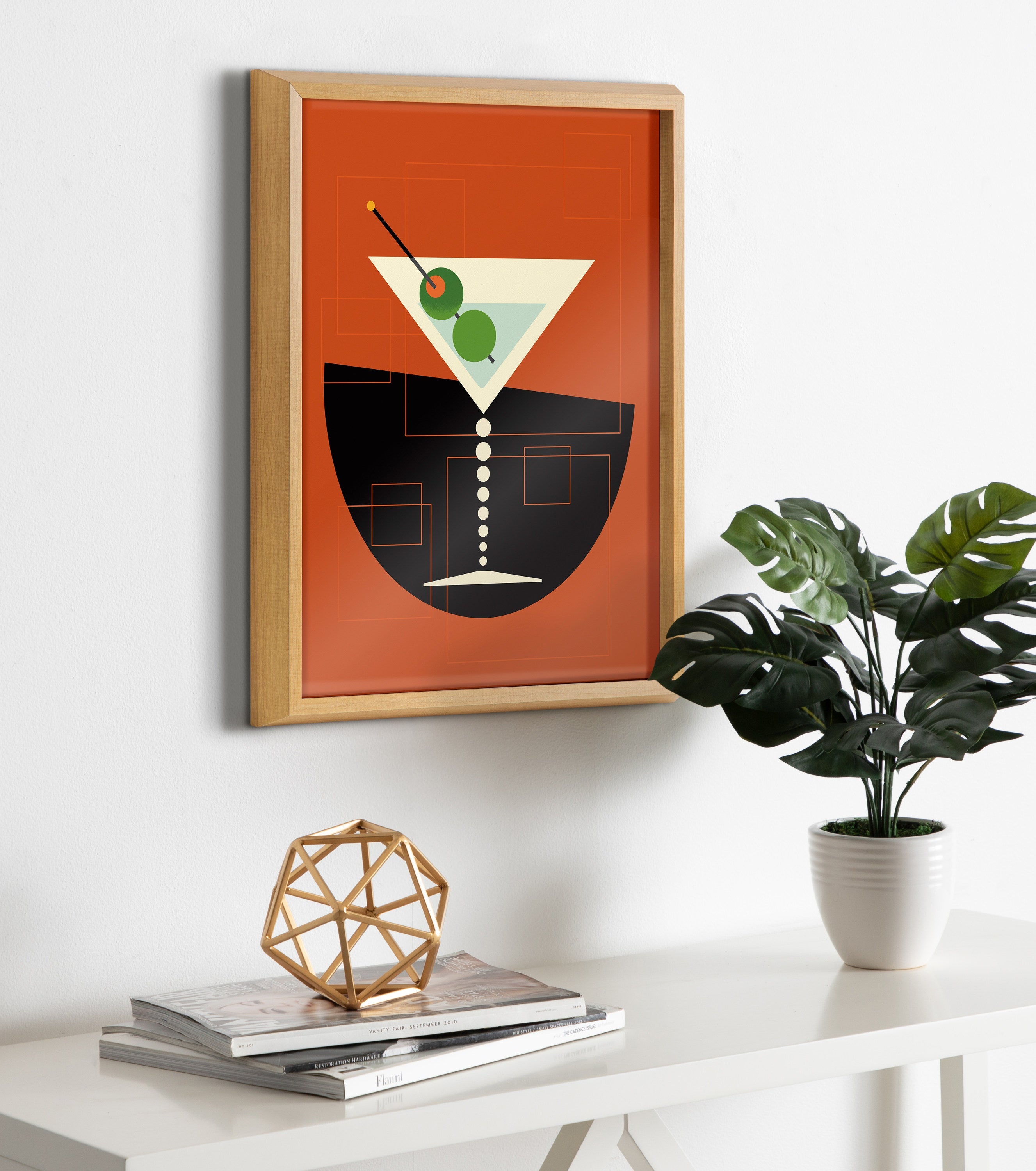 Blake Martini Framed Printed Art by Amber Leaders Designs