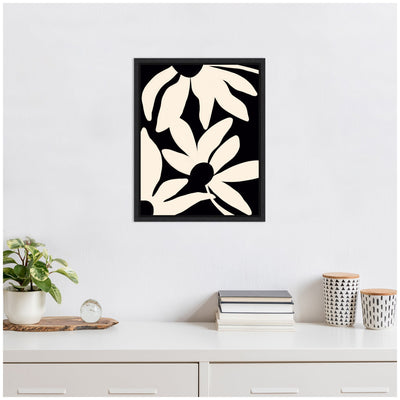 Sylvie Minimal Blooms Framed Canvas by Alicia Bock