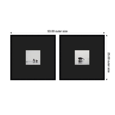 Humpback Whale 2 Piece Framed Wall Art Print Set