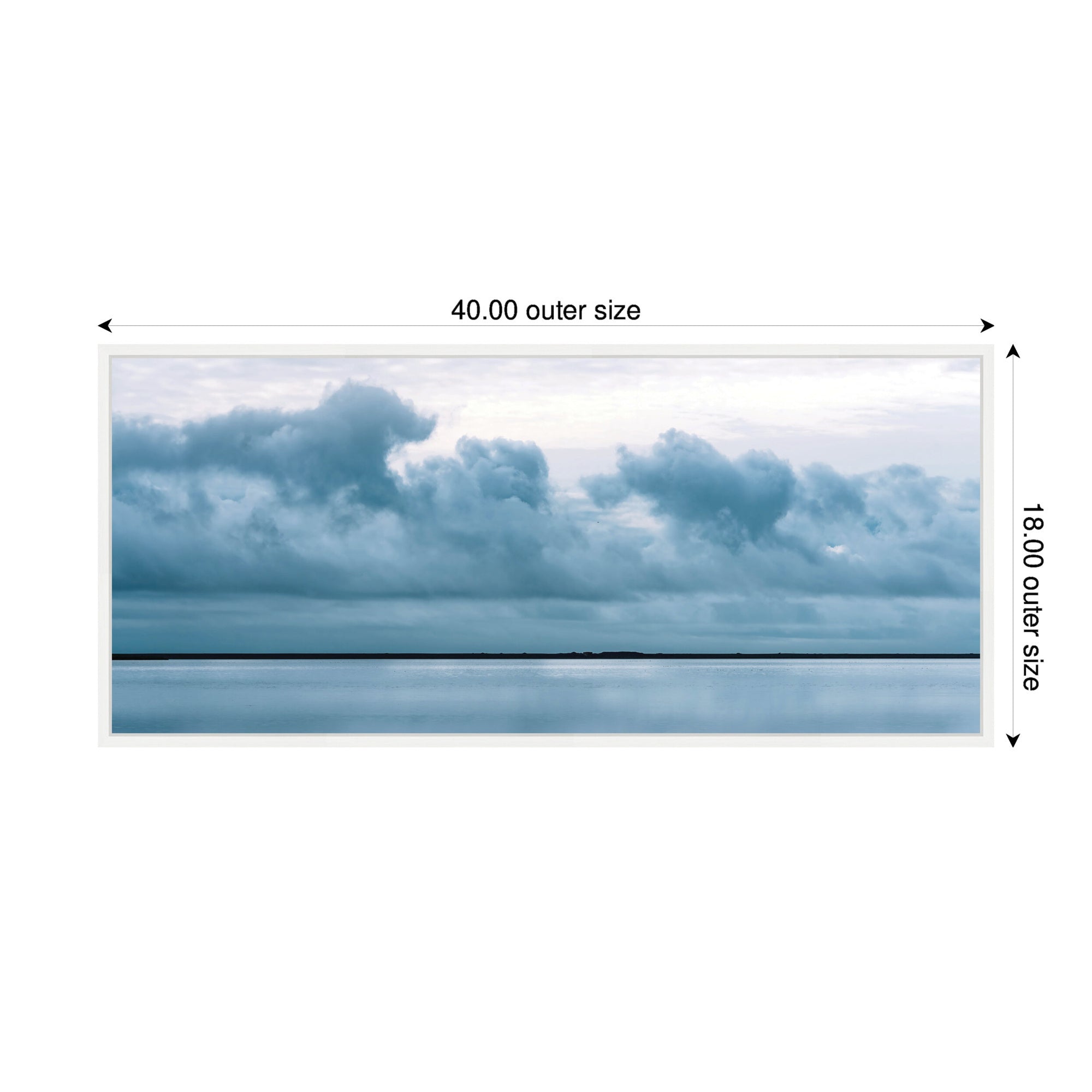 Sylvie Minimalist Sky Reflection In Iceland Framed Canvas by Michael Schauer