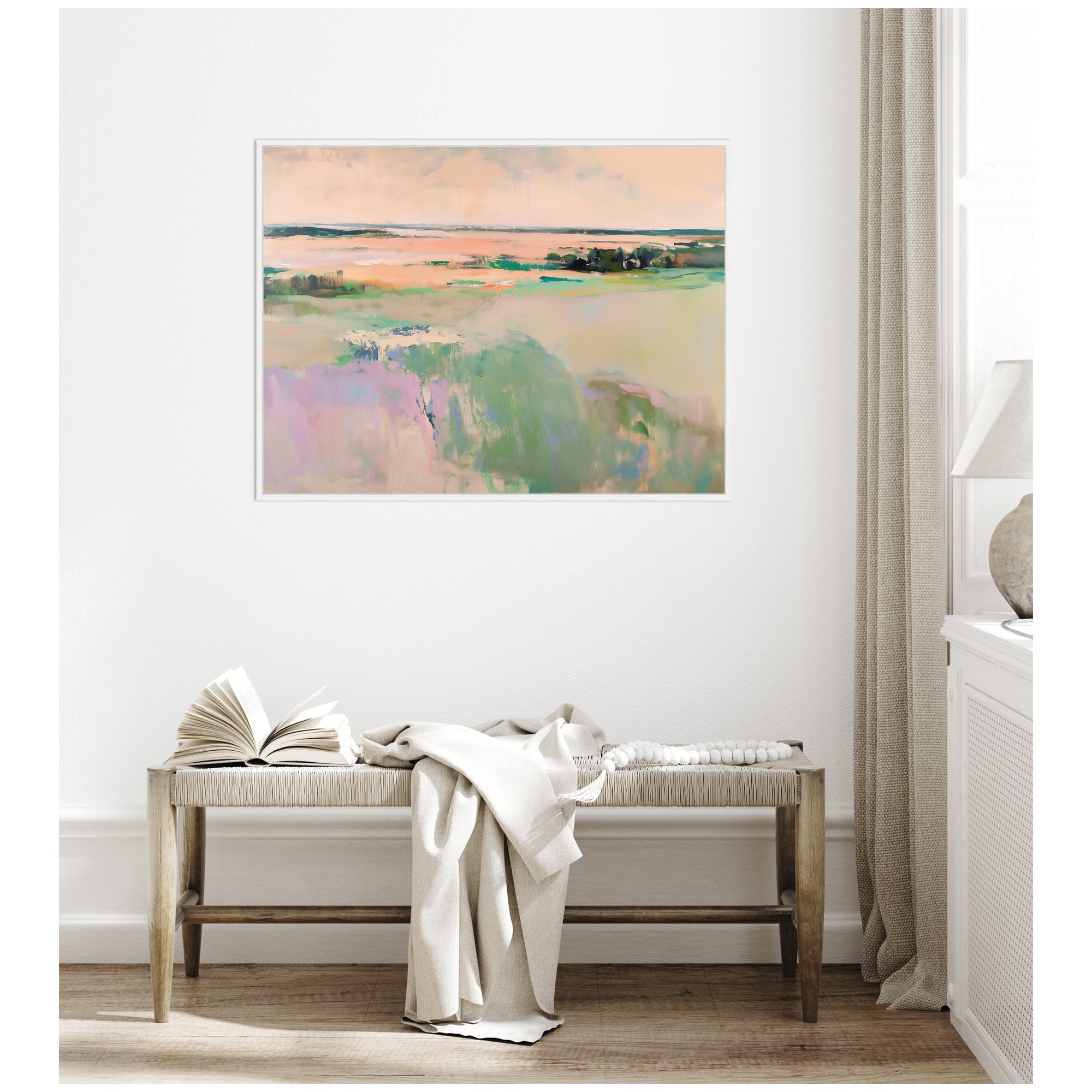 Sylvie Pastel Horizon III Framed Canvas by Amy Lighthall