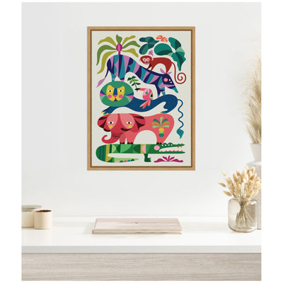 Sylvie Safari Animals Framed Canvas by Rachel Lee