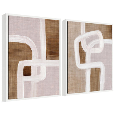Sylvie Rhythmic Lines I and II Framed Canvas Art Set by Nikita Jariwala