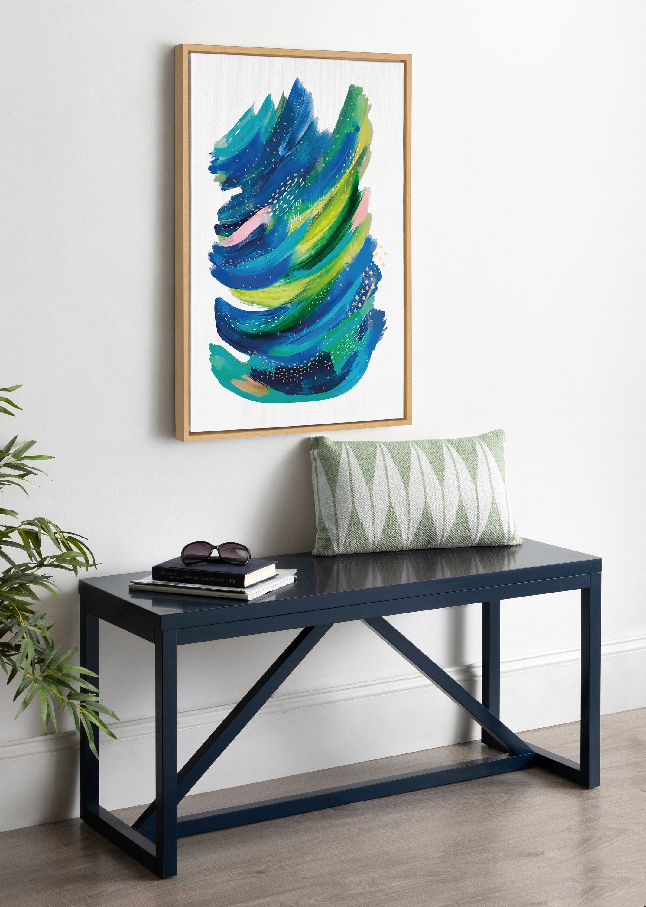 Sylvie Bright Abstract 2 Framed Canvas by kateandlaurel - product image 13 for Resin Society