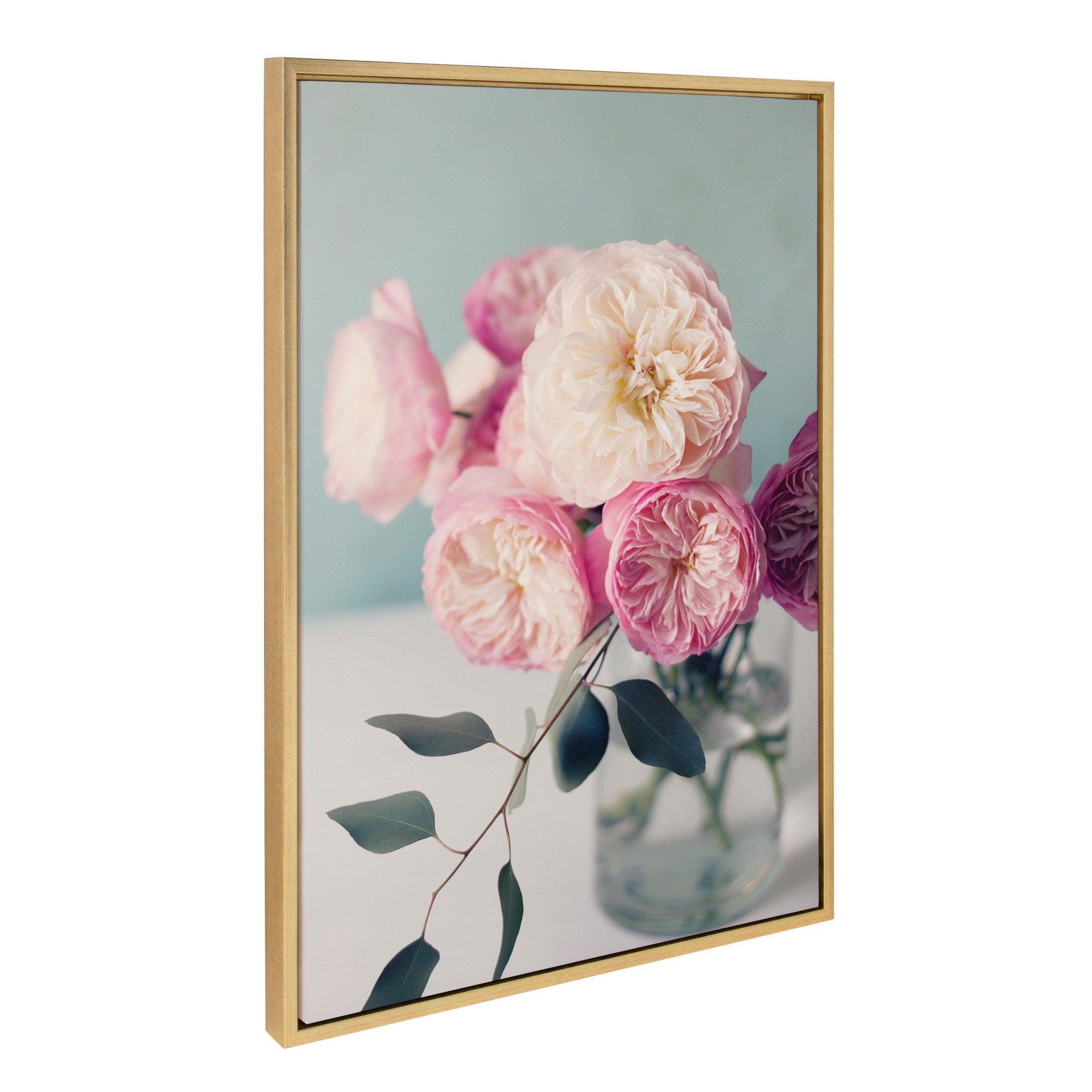 Sylvie Still Life Garden Roses Framed Canvas by kateandlaurel - product image 2 for Resin Society
