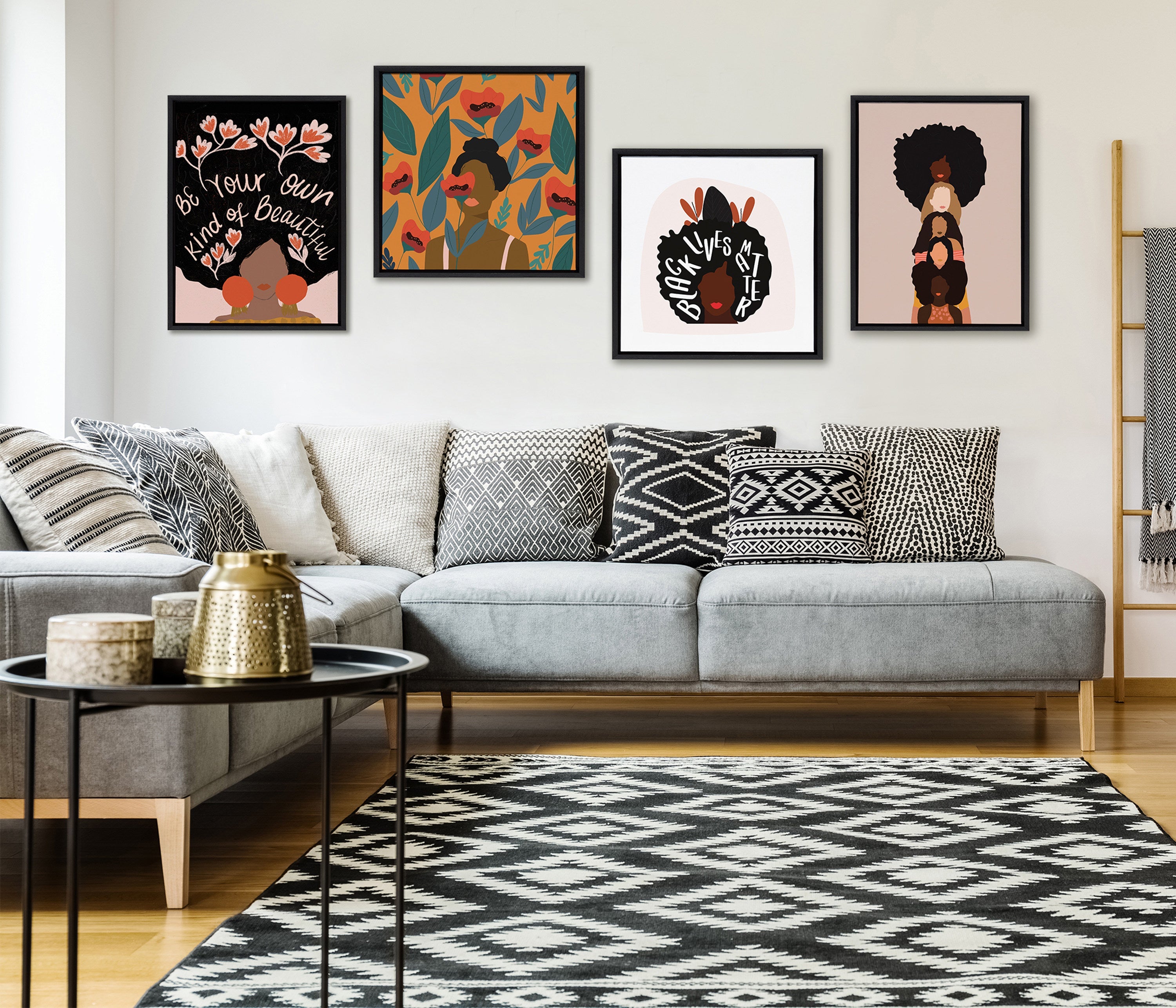 Sylvie Smell the Roses Framed Canvas by kateandlaurel - product image 5 for Resin Society