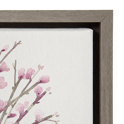 Sylvie Pink Blooms in Chinoiserie Framed Canvas by kateandlaurel - product image 3 for Resin Society