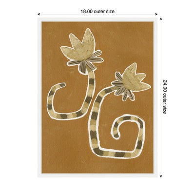 Sylvie Delicate Bloom 8 Framed Canvas by Shatha Al Dafai