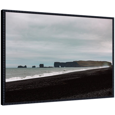 Sylvie Keyholed Landscape Framed Canvas showing a natural scene with muted tones and a vintage beaded frame