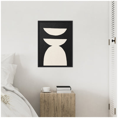 Sylvie White Geometric Abstract Framed Canvas by July Art Prints