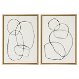 Sylvie Going in Circles Framed Textured Canvas Set