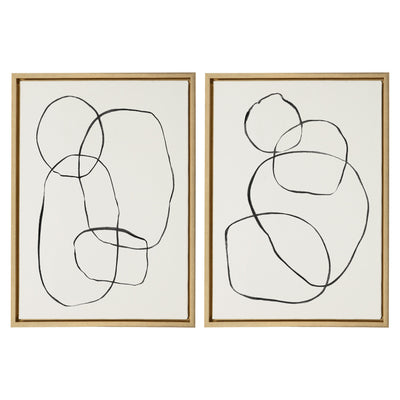 Sylvie Going in Circles Framed Textured Canvas Set