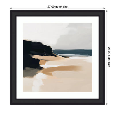 Framed Art Coastal Sand Modern Abstract Landscape I by The Creative Bunch Studio