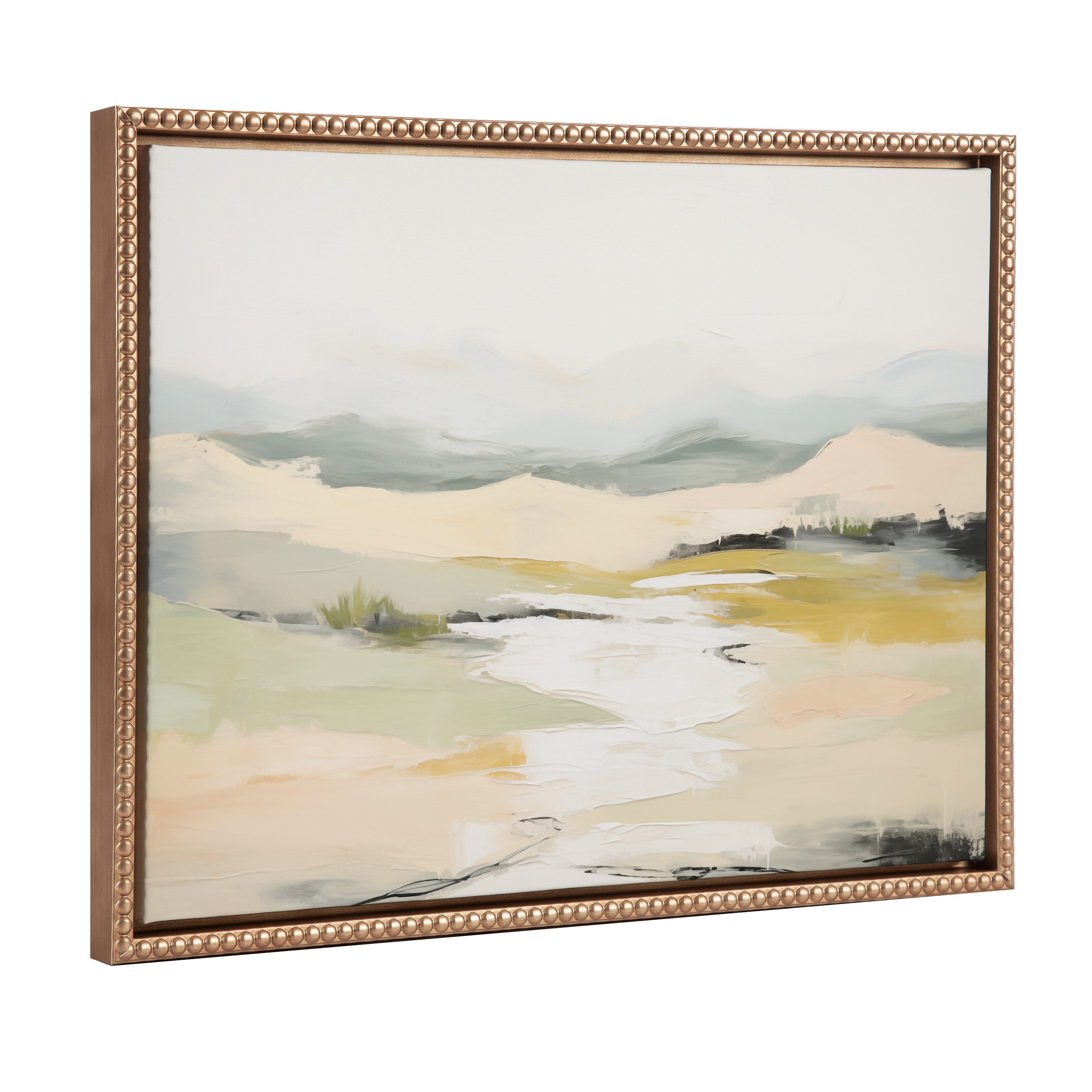Sylvie Beaded Tranquil Landscape I Framed Canvas by Amy Lighthall