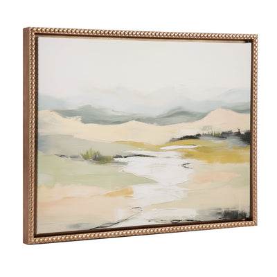 Sylvie Beaded Tranquil Landscape I Framed Canvas by Amy Lighthall