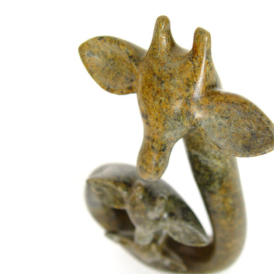 Stone Giraffe Family of Three - 12"