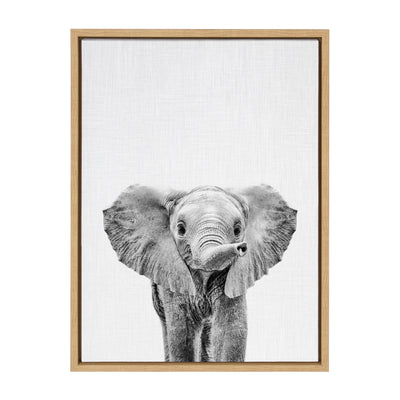 Sylvie Baby Elephant Framed Canvas by Simon Te by kateandlaurel - product image 6 for Resin Society