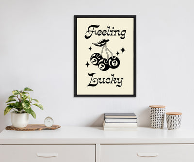Sylvie Feeling Lucky Cherries Framed Canvas by Alli Standefer