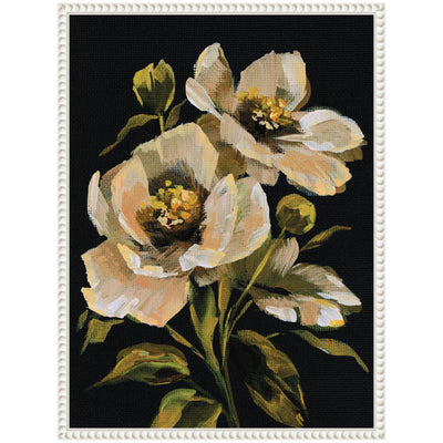 Sylvie Moody Floral 8 Framed Canvas by Annie Quigley