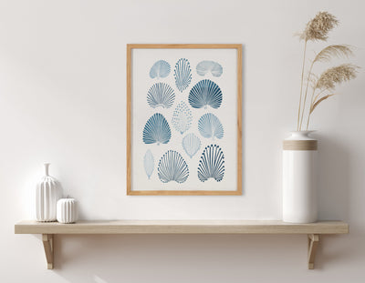 Gallery Abstract Coastal Blue Coral Print by The Creative Bunch Studio