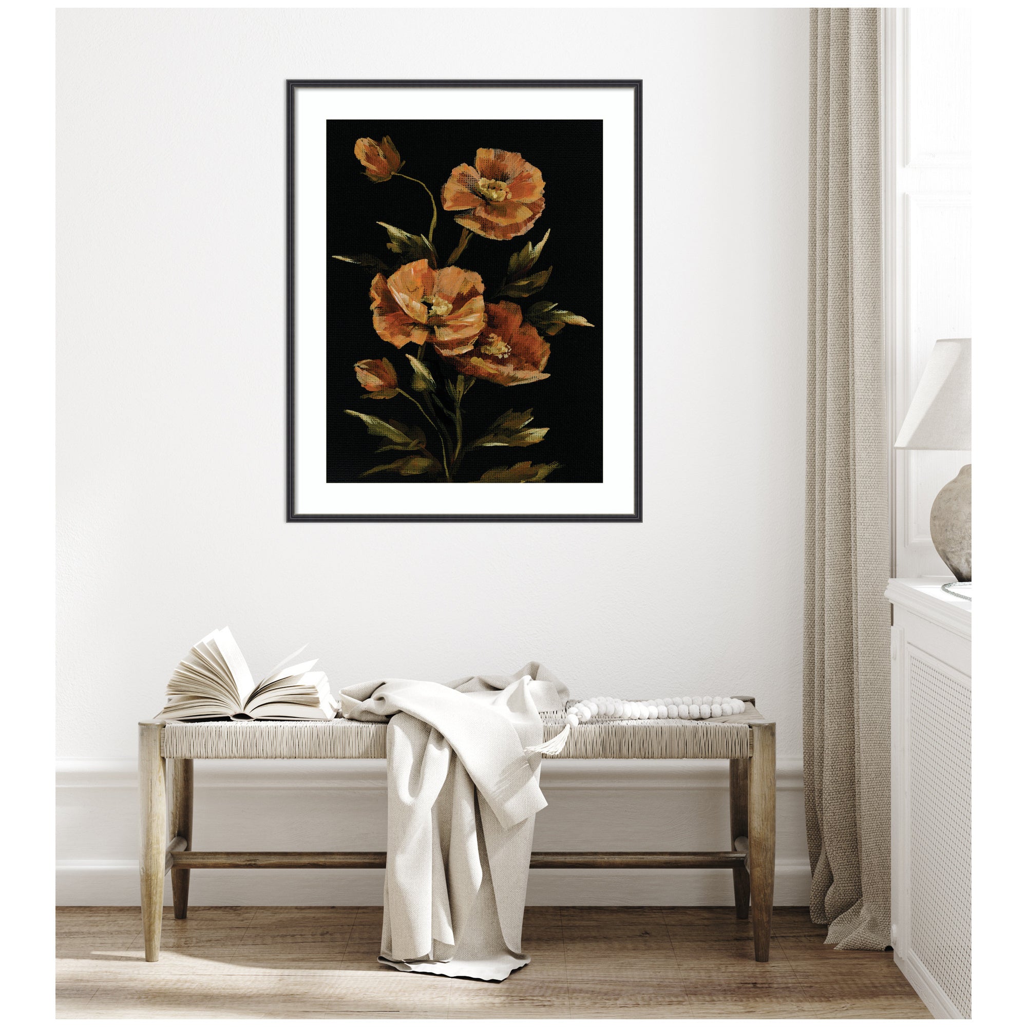 Framed Art Moody Floral 6 by Annie Quigley