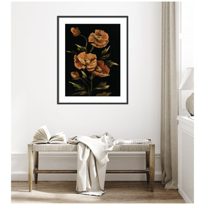 Framed Art Moody Floral 6 by Annie Quigley