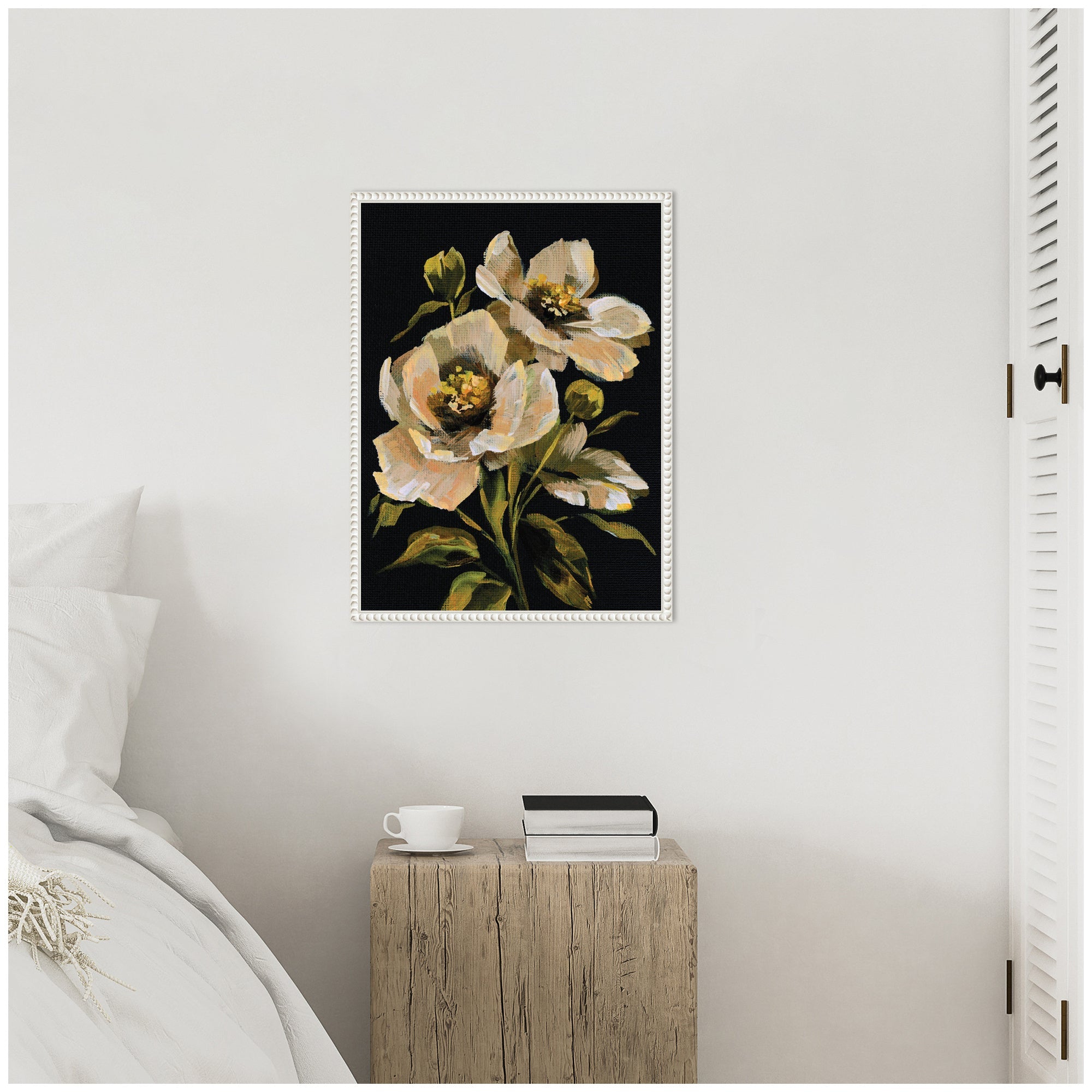 Sylvie Moody Floral 8 Framed Canvas by Annie Quigley