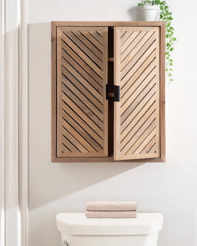 Mezzeta Tall Wood Bath Cabinet