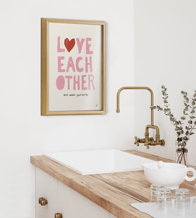Blake Love Each Other Framed Printed Glass by Kelly Knaga by kateandlaurel - product image 7 for Resin Society