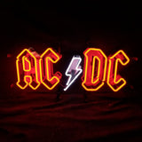 AC DC Power Neon Sign with bright neon glow on acrylic printed backing and metal grid